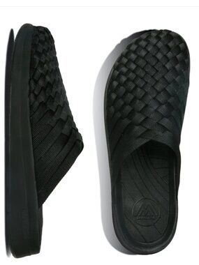 Malibu platform sandal / clog - Colony style, all black, size 37.5